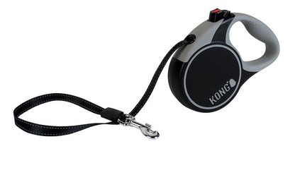 Front View of KONG Terrain Retractable Black Dog Lead