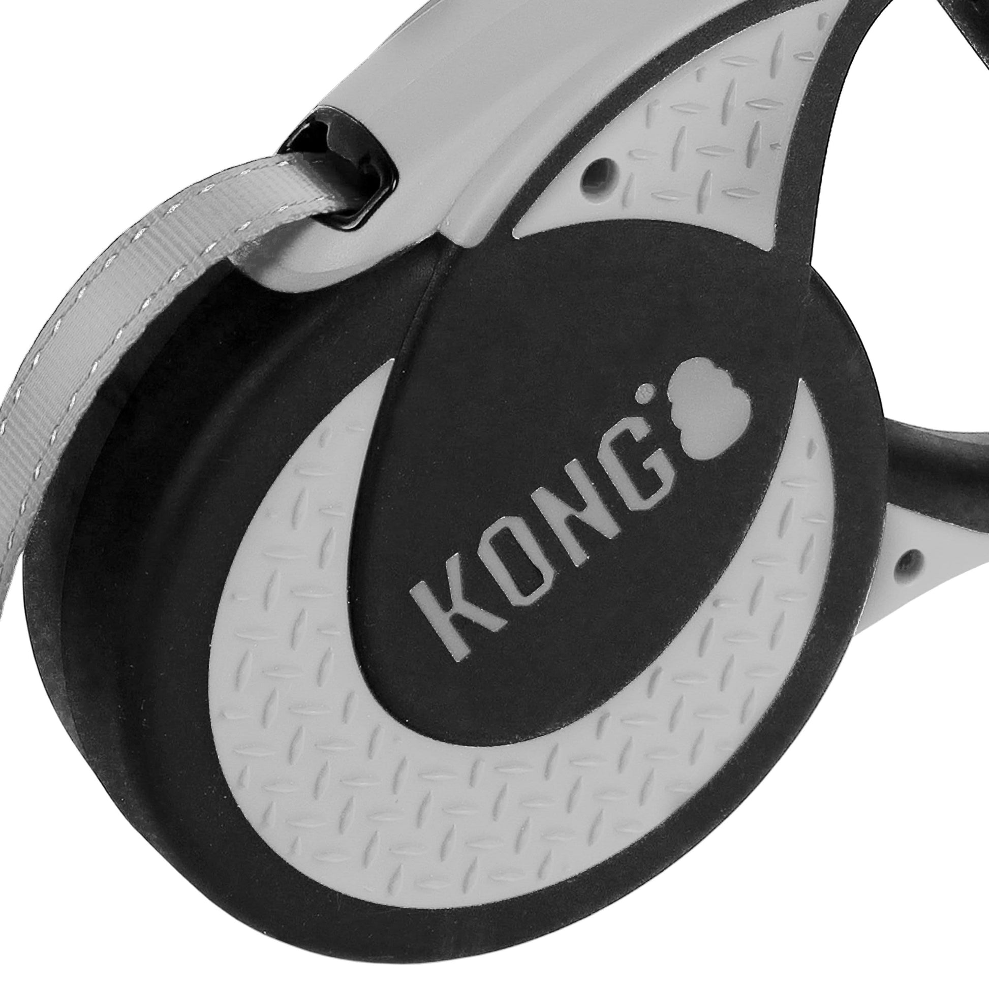 Front View of KONG Ultimate Retractable Grey Dog Lead