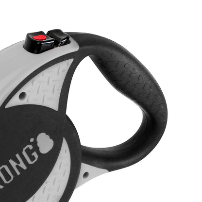 Front View of KONG Ultimate Retractable Grey Dog Lead