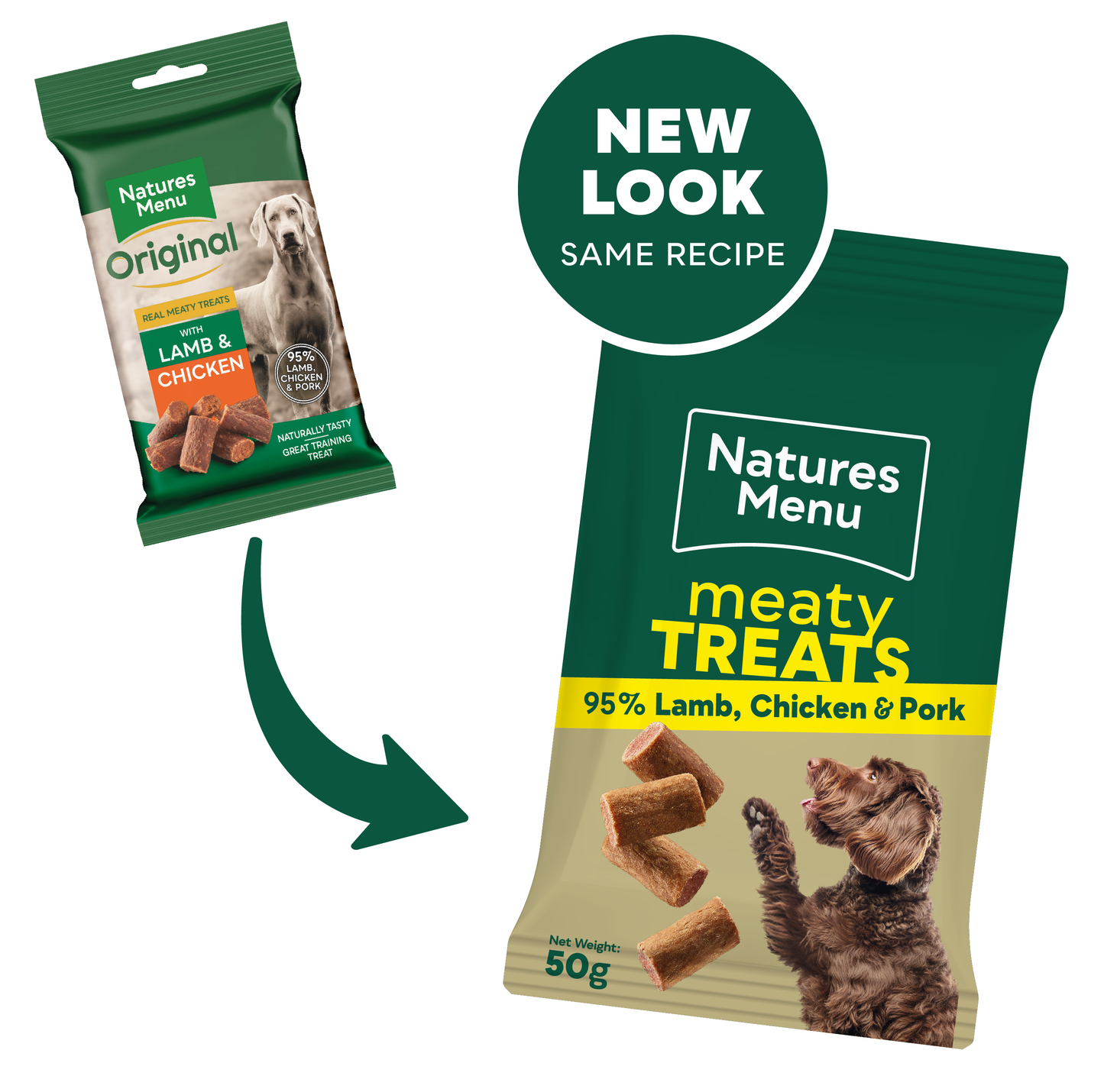 Natures Menu Meaty Treats with Lamb, Chicken & Pork for Adult Dogs