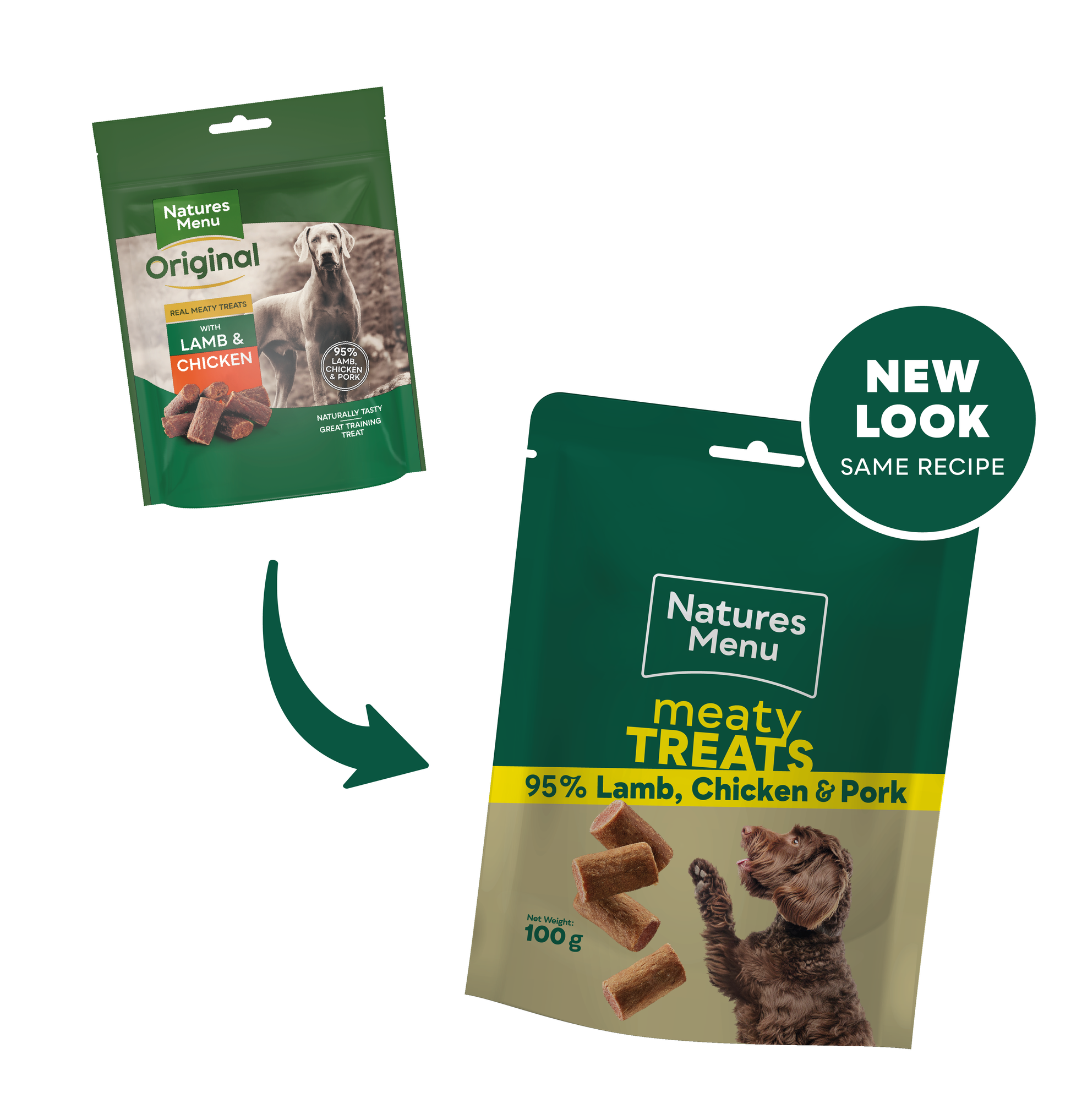 Natures Menu Meaty Treats with Lamb, Chicken & Pork for Adult Dogs