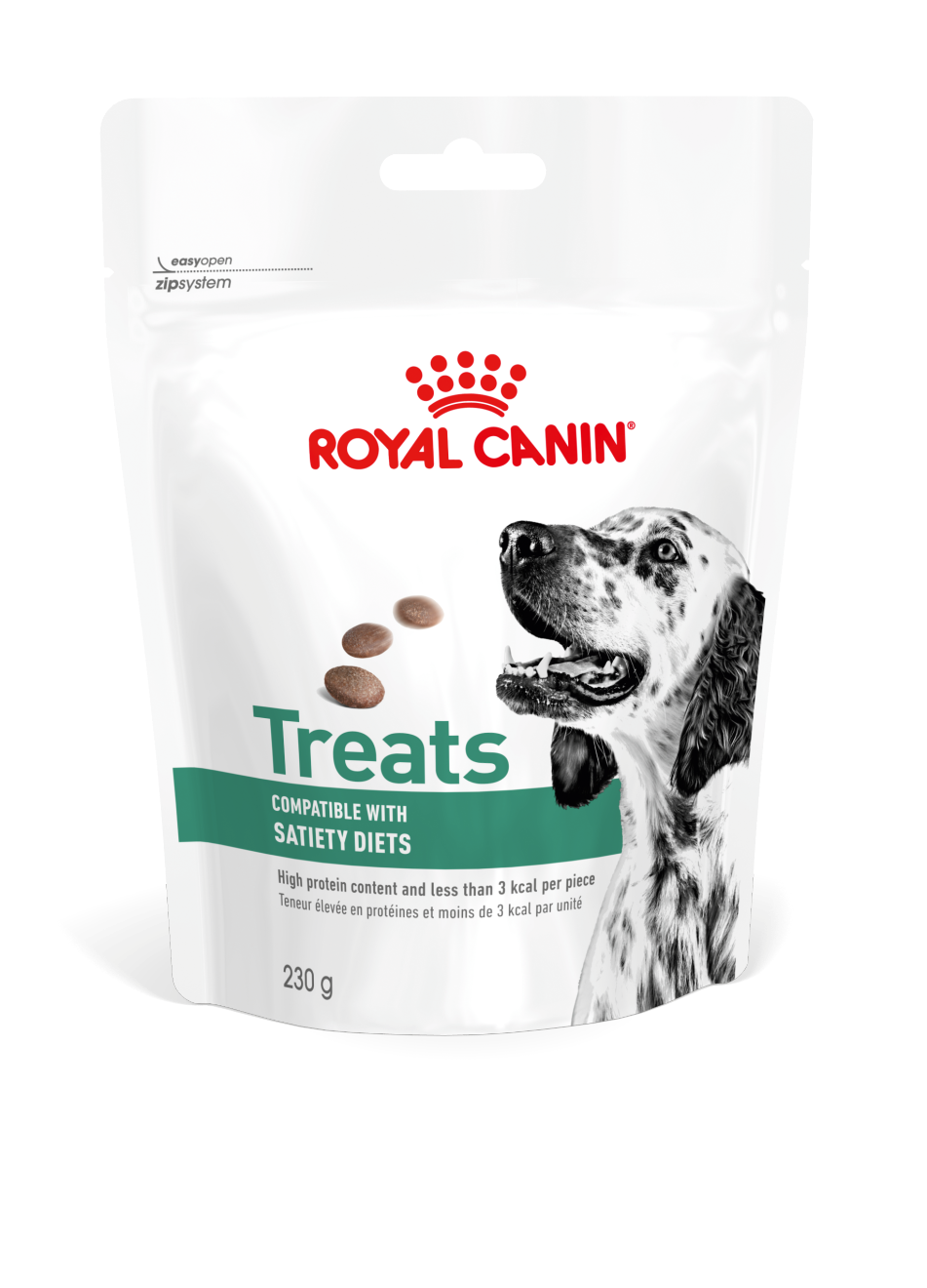 Front View of Royal Canin Satiety Dog Treats