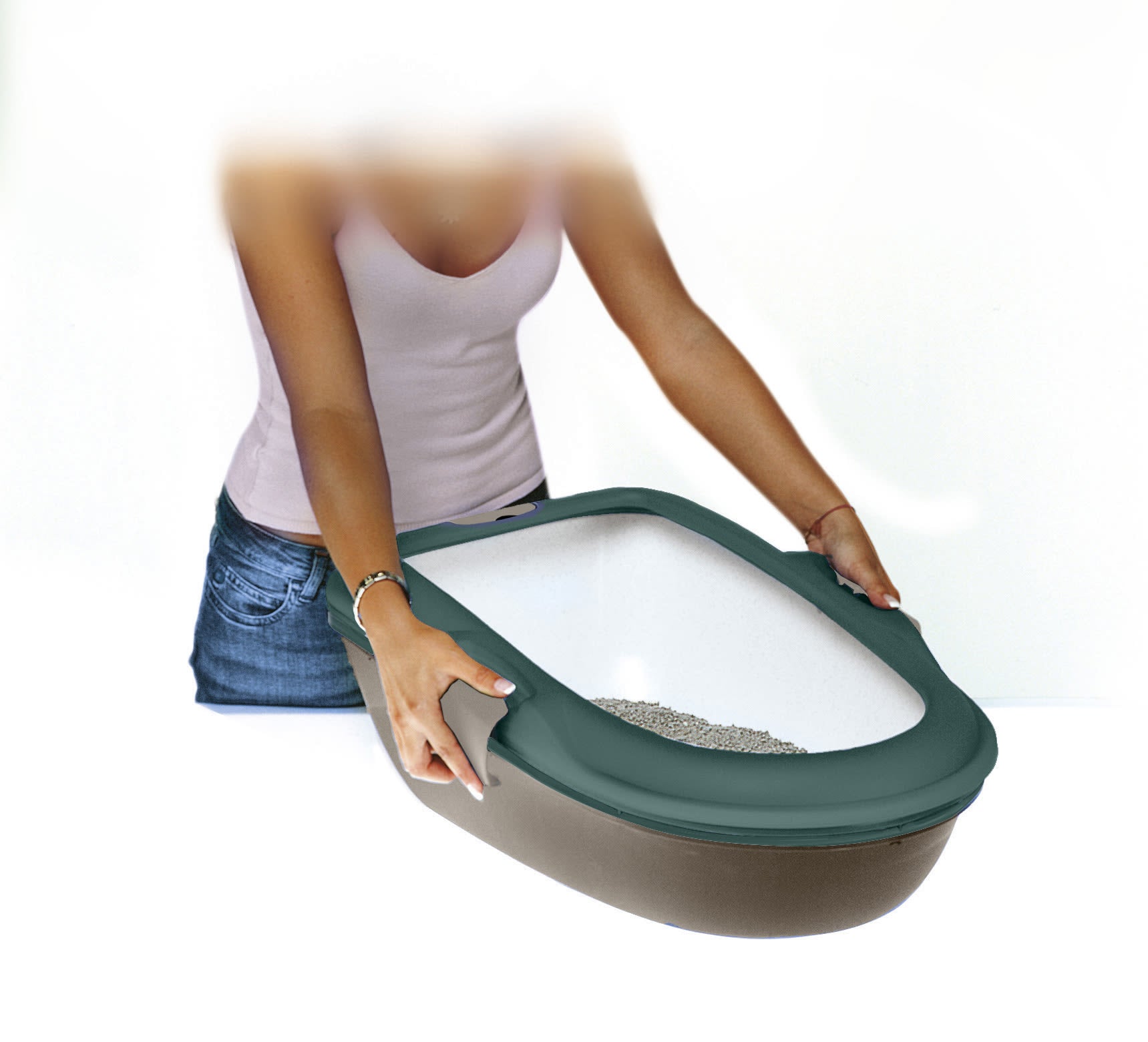 Lifestyle View of Stefanplast Furba Chic Open Litter Tray