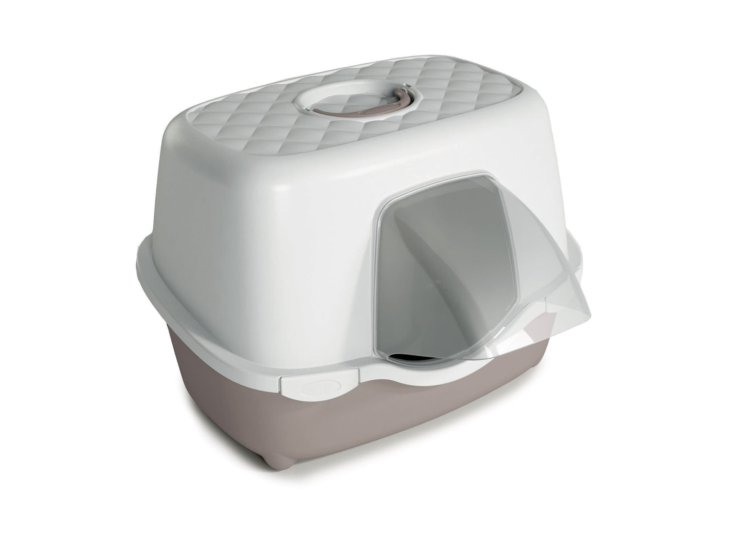 Front View of Stefanplast Tres Chic Outdoor Hooded Litter Tray