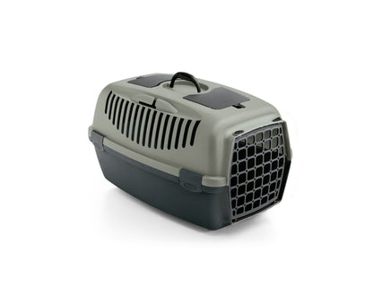 Front View of Stefanplast Gulliver 2 Pet Carrier with Metal Door