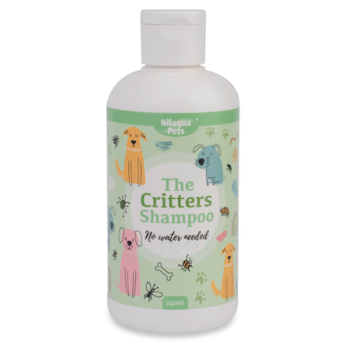 Front View of Nilaqua Pets The Critters Towel Off Dog Shampoo