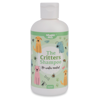 Front View of Nilaqua Pets The Critters Towel Off Dog Shampoo