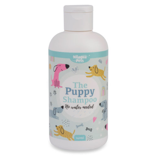 Front View of Nilaqua Pets The Puppy Towel Off Dog Shampoo