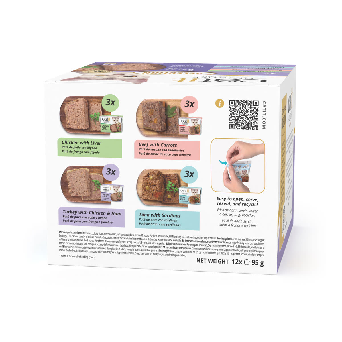 Back View of Catit Cuisine Pate Variety Wet Cat Food