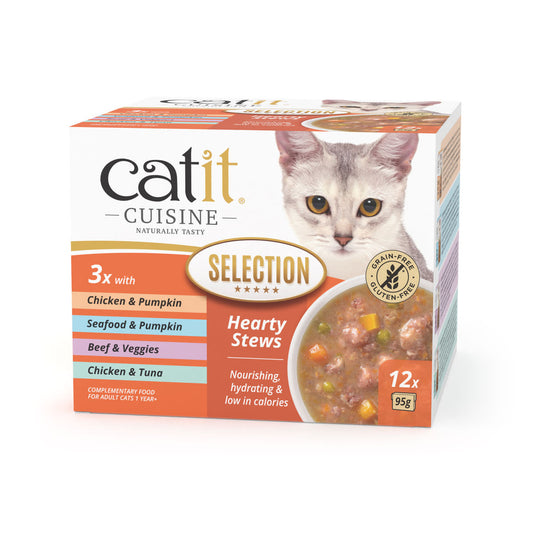 Front View of Catit Cuisine Stew Variety Wet Cat Food