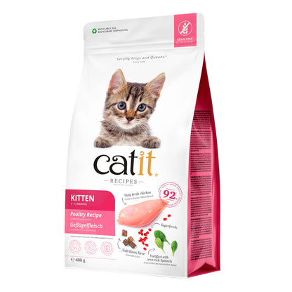 Front View of Catit Recipes Poultry Dry Kitten Food