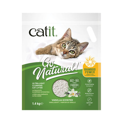 Front View of Catit Go Natural Bamboo Cat Litter - Vanilla
