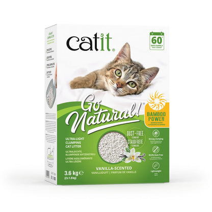 Catit Go Natural Bamboo Cat Litter - Vanilla
