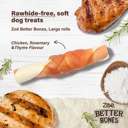 Zoe Better Bones Chicken Wrap Large Rolls for Dogs