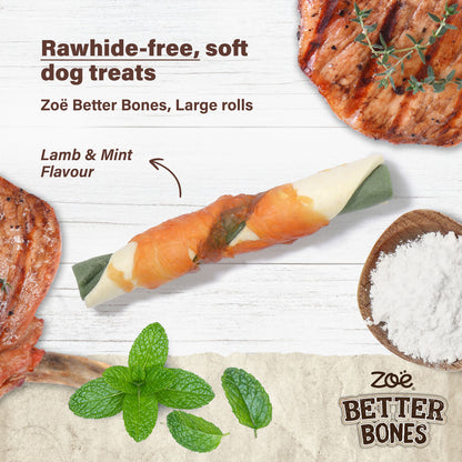 Zoe Better Bones Lamb Mint Wrap Large Rolls for Dogs