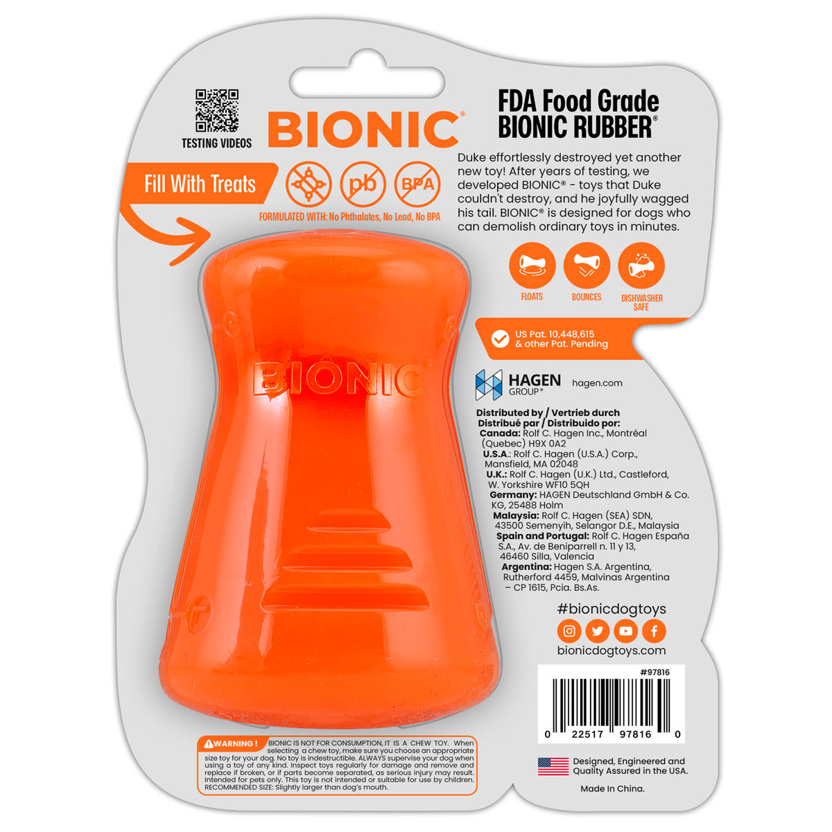 BIONIC Treat Shaker Dog Toy