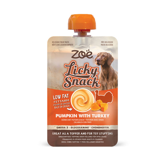 Front View of Zoe Licky Snack Pumpkin & Turkey Recipe Dog Treat