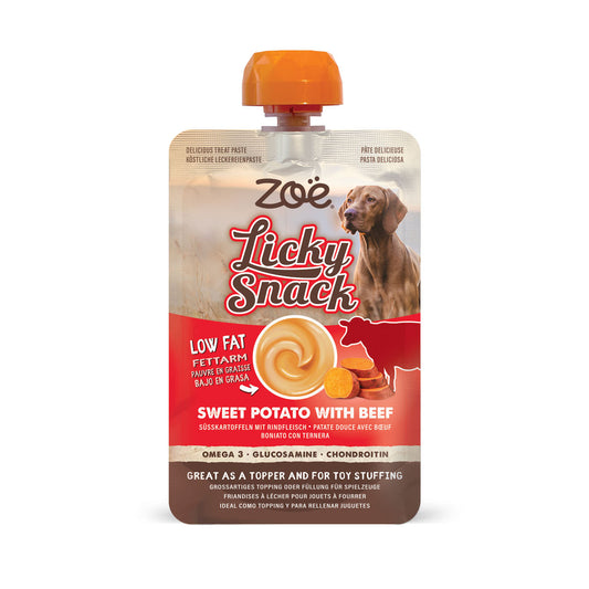 Front View of Zoe Licky Snack Sweet Potato & Beef Recipe Dog Treat