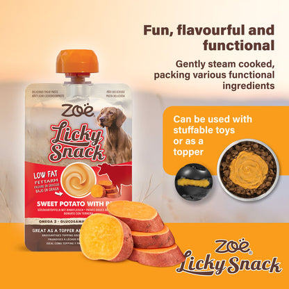 Zoe Licky Snack Sweet Potato & Beef Recipe Dog Treat