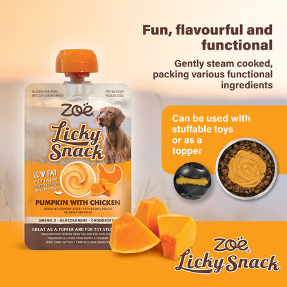 Zoe Licky Snack Pumpkin & Chicken Recipe Dog Treat