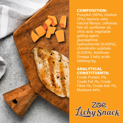 Zoe Licky Snack Pumpkin & Chicken Recipe Dog Treat