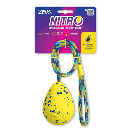 Front View of Zeus Nitro Weighted Slinger with Rope Dog Toy