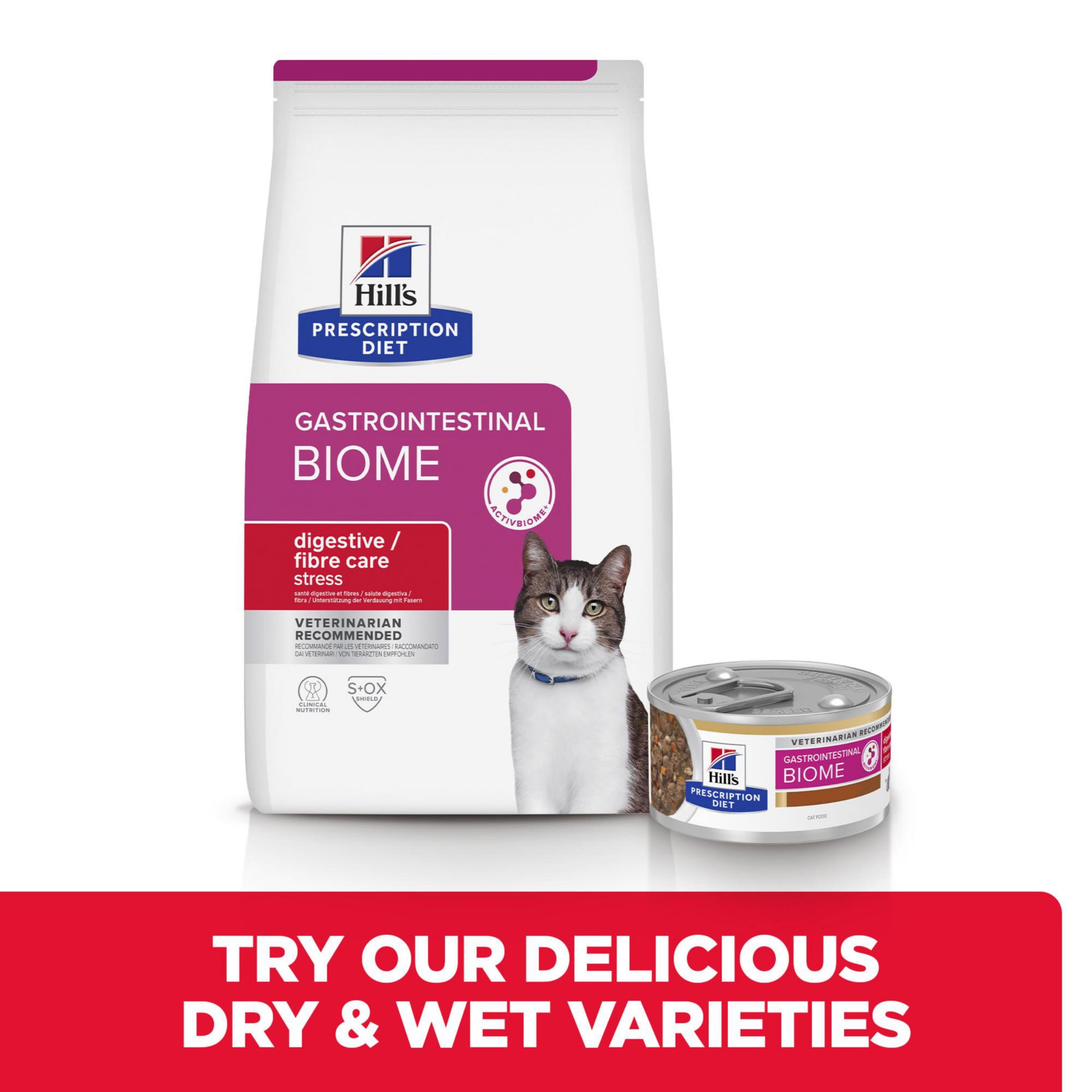 Hill’s Prescription Diet Gastrointestinal Biome Stress Stew with Chicken & Added Vegetables Can Wet Cat Food