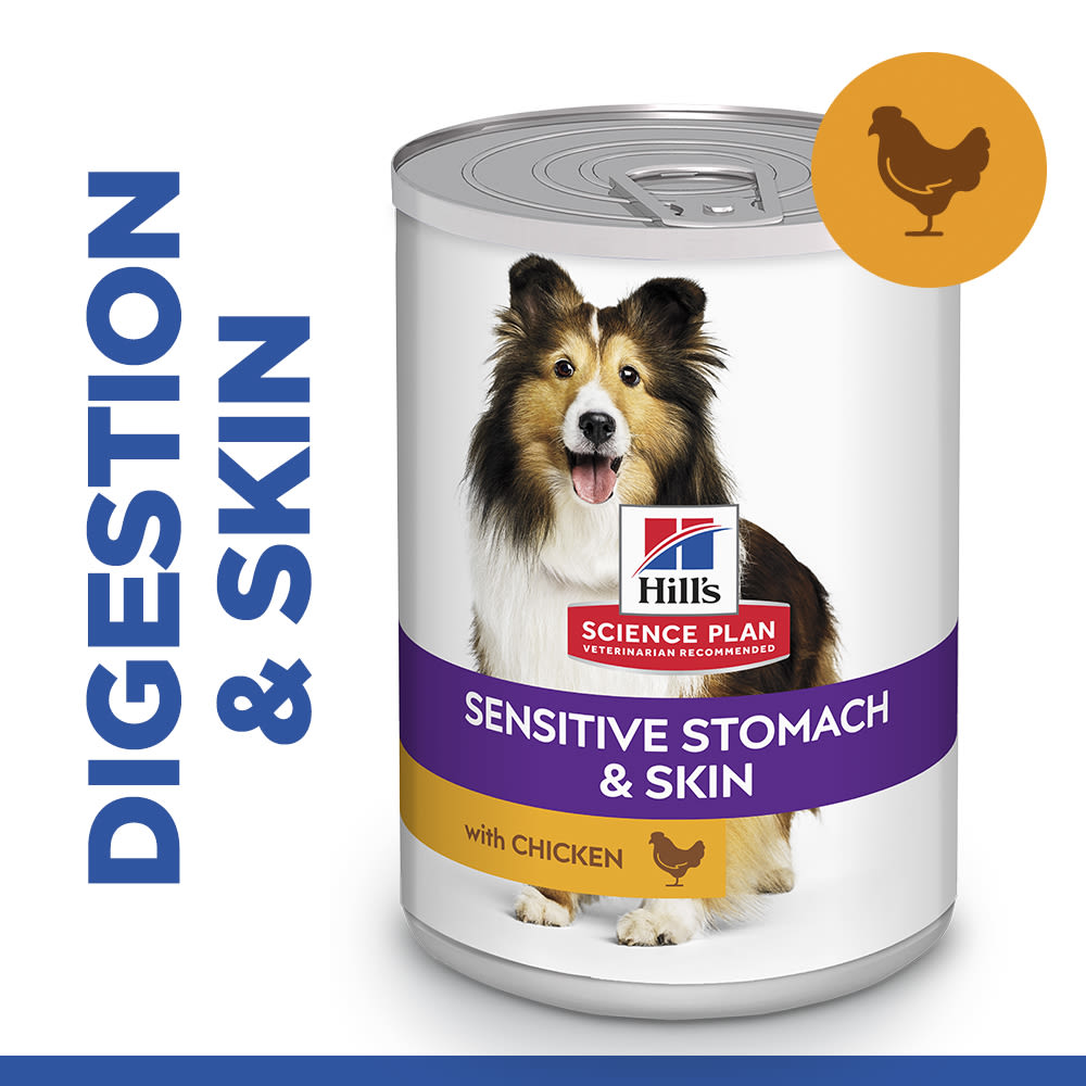 Hill's Science Plan Canine Adult Sensitive Stomach & Skin with Chicken Can Wet Dog Food