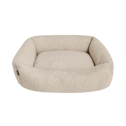 Dream Paws Almond White Boucle Dog Bed