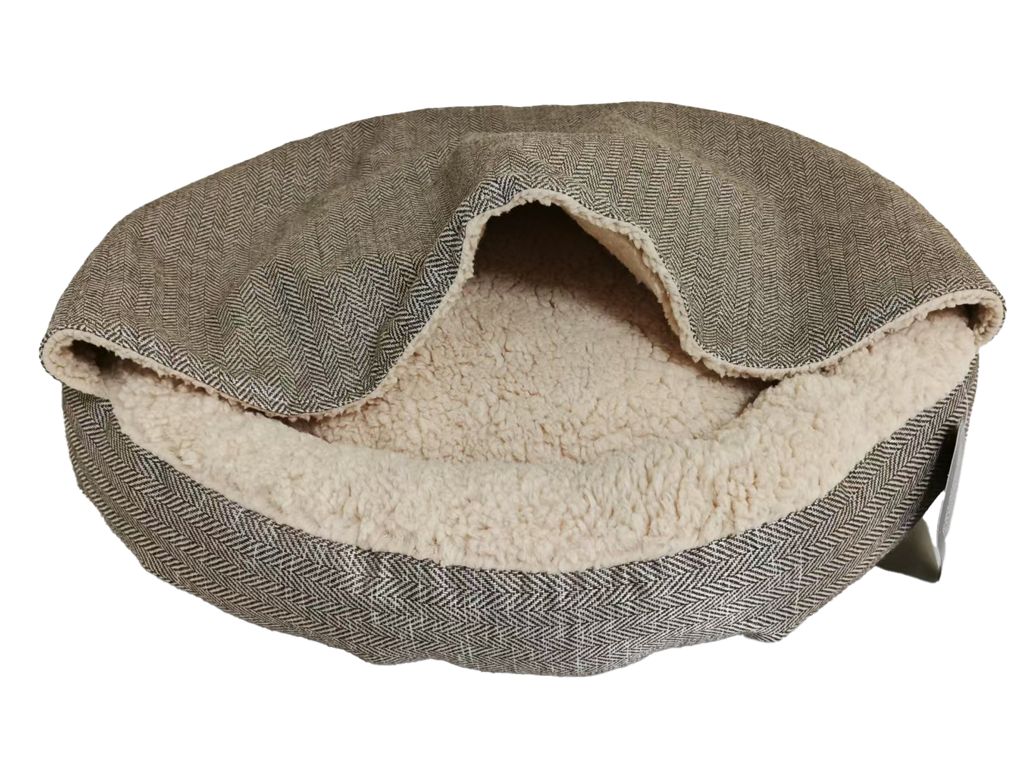 Front View of Dream Paws Hideaway Snuggle Pet Bed