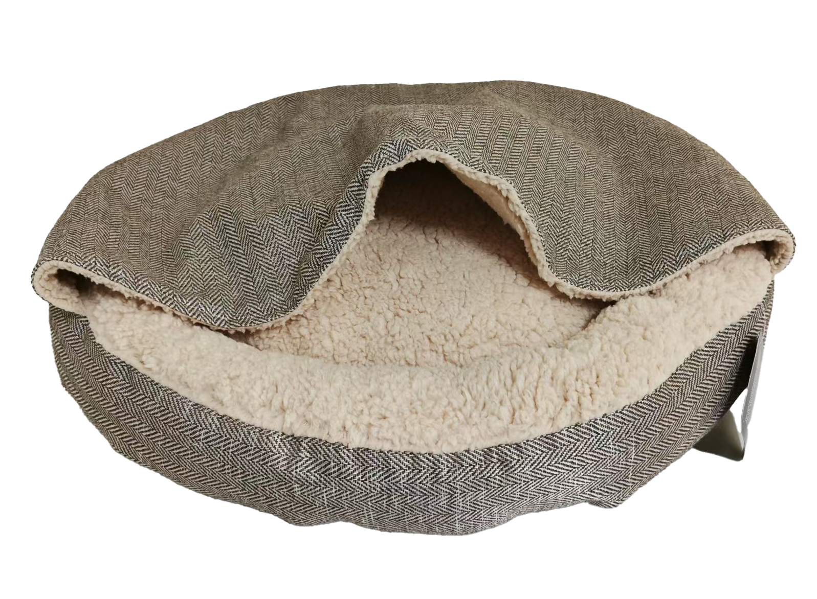 Front View of Dream Paws Hideaway Snuggle Pet Bed