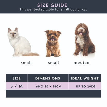 Dream Paws Pink Velvet Pet Sofa Bed with Fold-Out Blanket