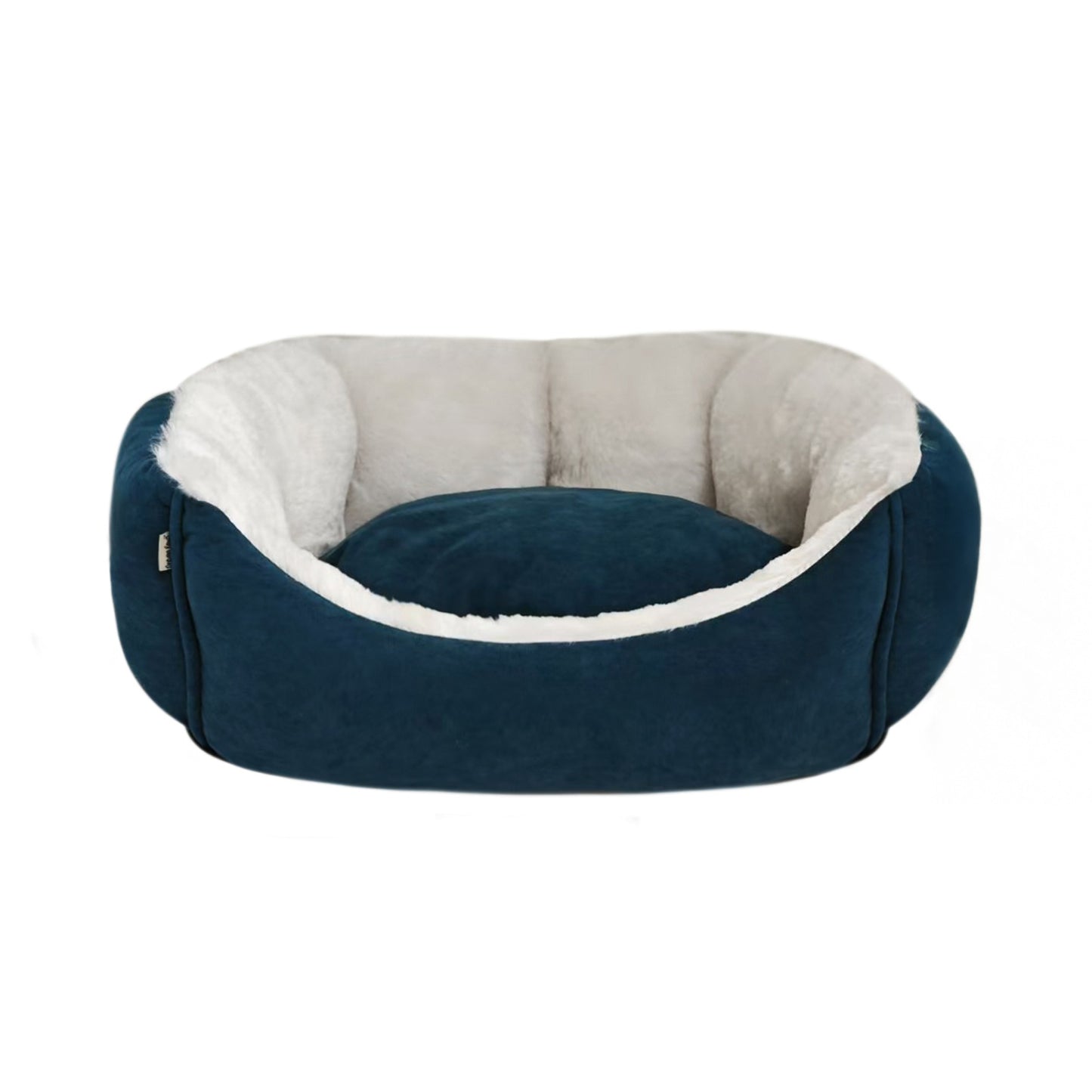 Dream Paws Soft Scalloped Blue Dog Bed