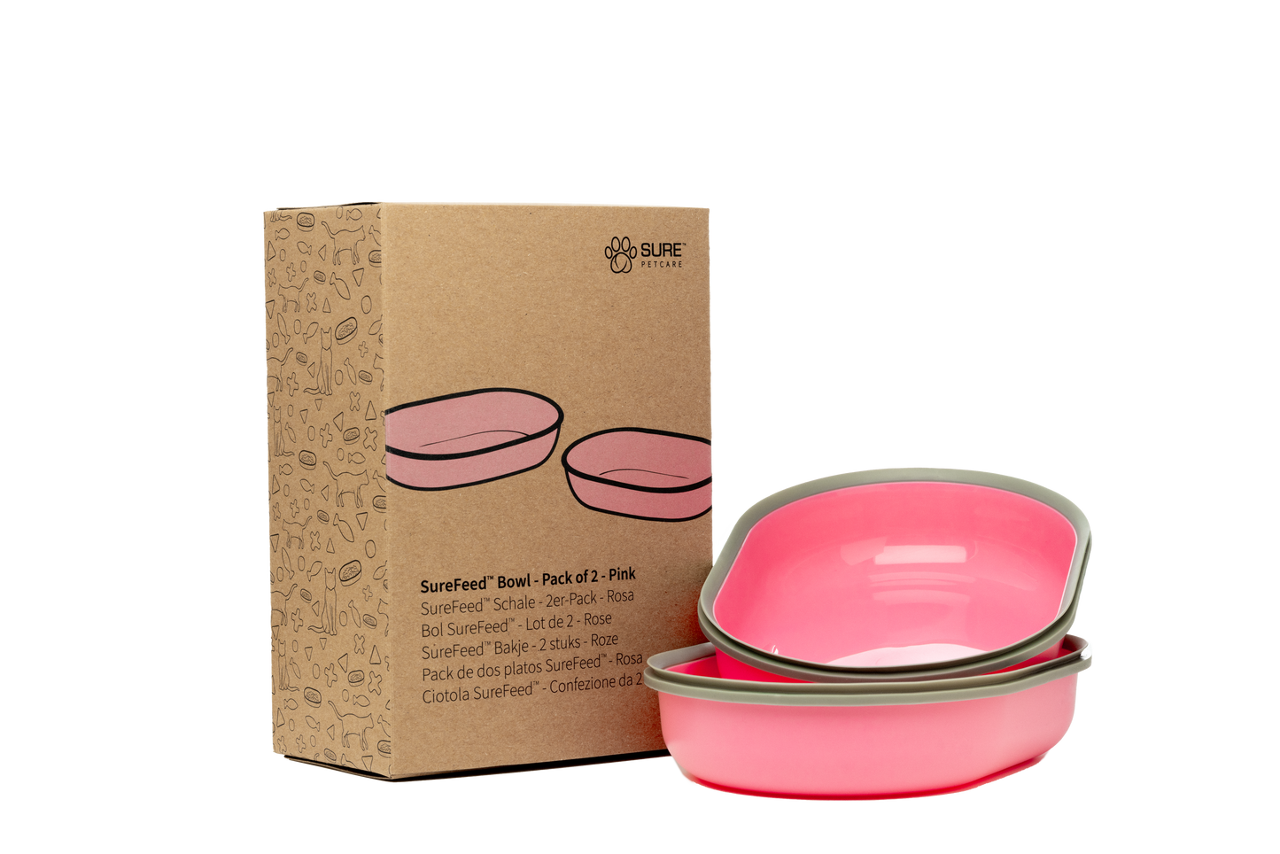 Surefeed Pet Feeder Bowl - Pink