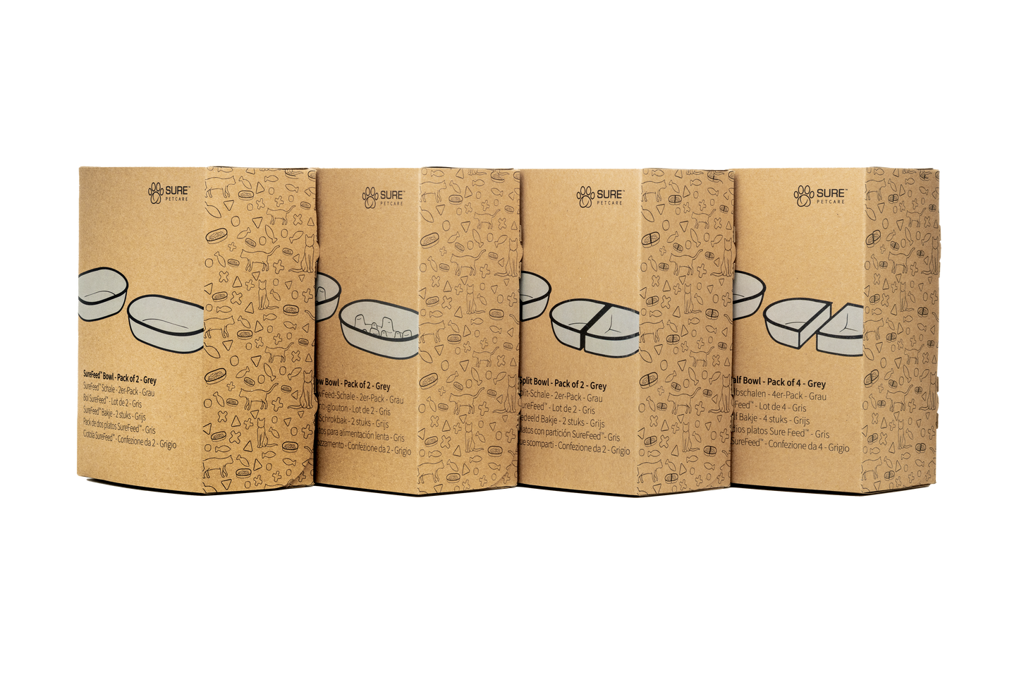 Surefeed Pet Feeder Bowl - Grey