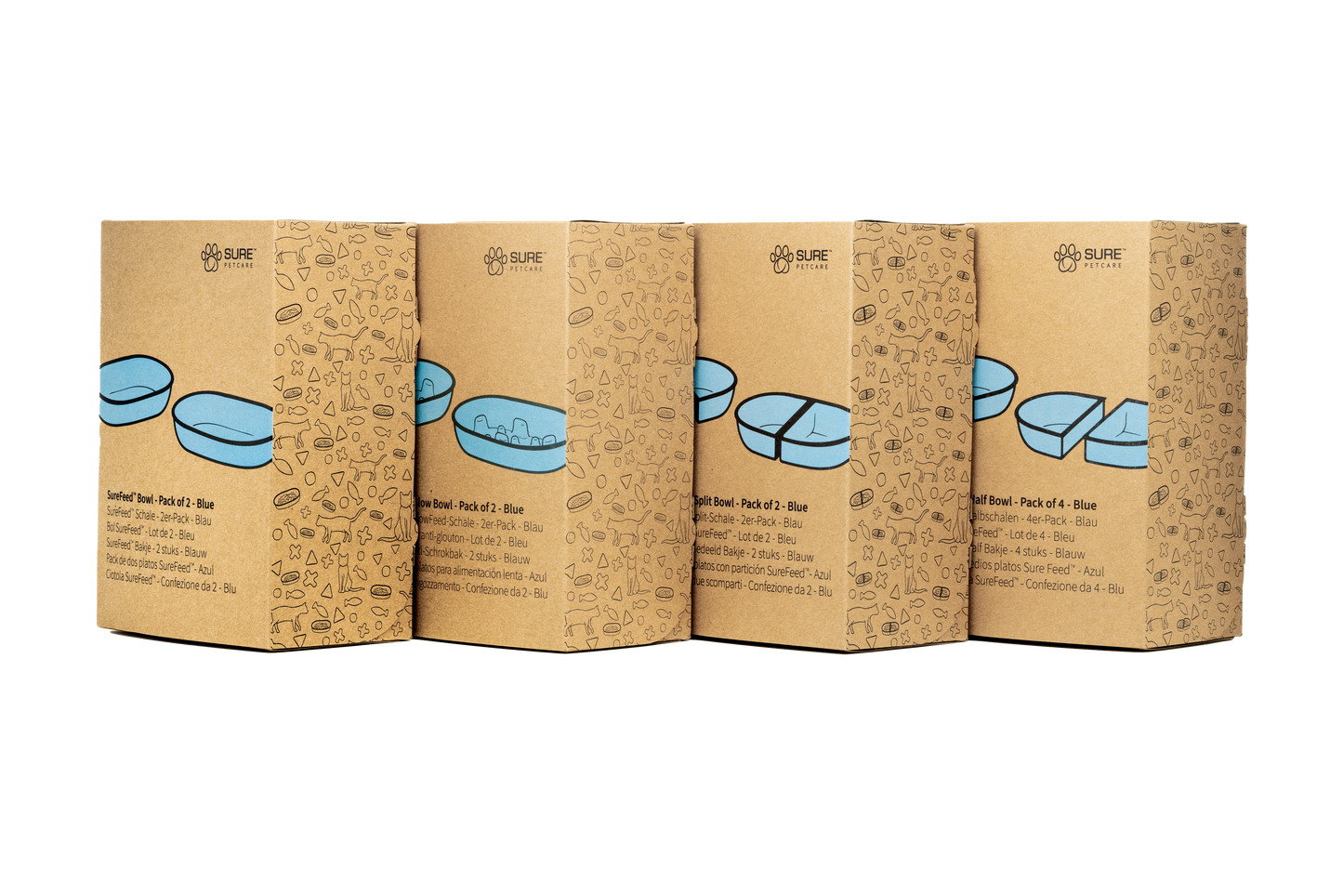 Surefeed Pet Feeder Slow Bowl - Blue