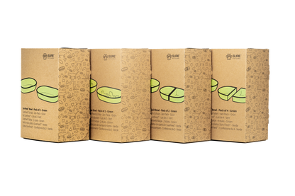 Surefeed Pet Feeder Split Bowl - Green