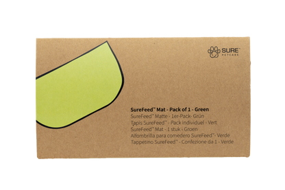 Front View of Surefeed Pet Feeder Mat - Green