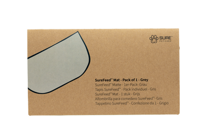 Front View of Surefeed Pet Feeder Mat - Grey