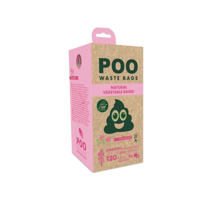 M-Pets Vegetable Based Rose Scented Dog Poo Waste Bags