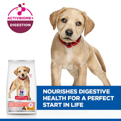 Hill's Science Plan Perfect Digestion Large Breed Puppy Dry Food with Chicken and Brown Rice - 12kg Bag