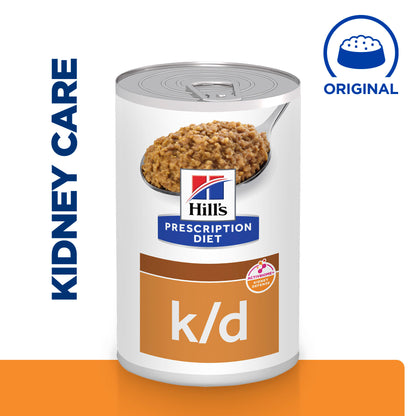 Hill's Prescription Diet k/d Kidney Care Wet Dog Food Original - 12 x 350g Can
