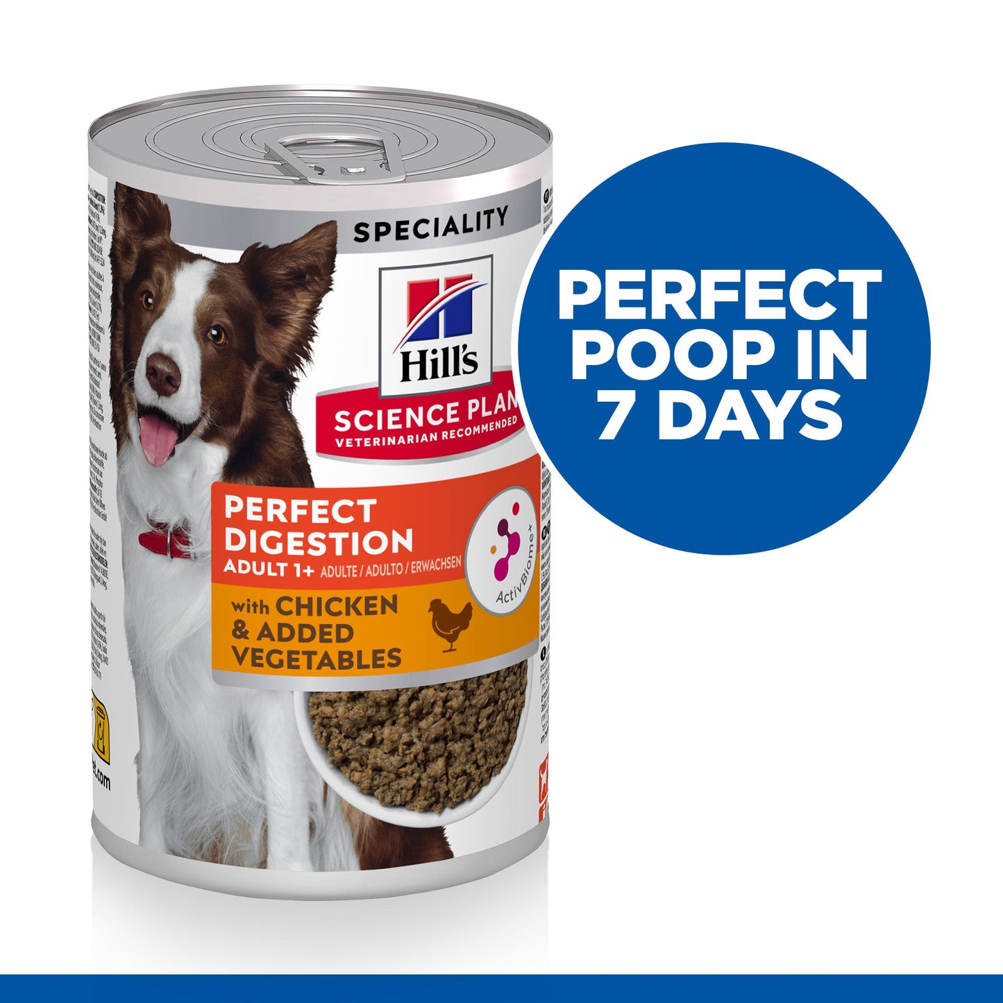 Hill's Science Plan Perfect Digestion Medium Adult 1+ Wet Dog Food with Chicken & Vegetables - 12 x 363g Can