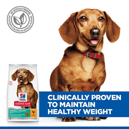 Hill's Science Plan Perfect Weight Adult Small & Mini Dry Dog Food with Chicken - 6kg