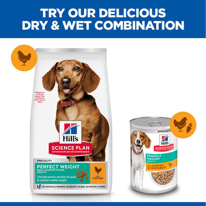 Hill's Science Plan Perfect Weight Adult Small & Mini Dry Dog Food with Chicken - 6kg