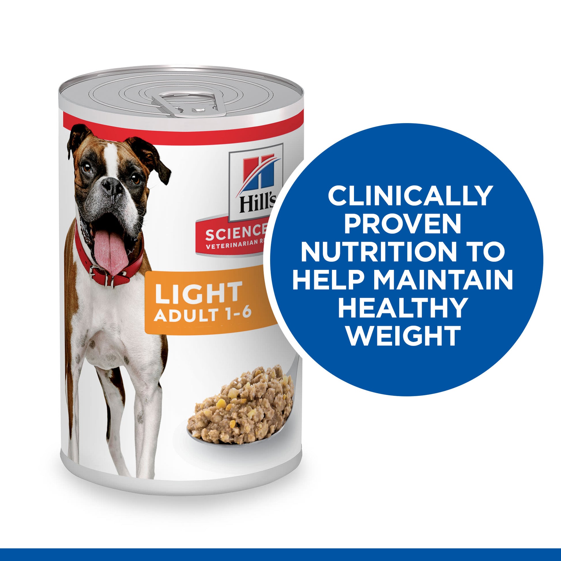 Hill's Science Plan Light Adult Medium Wet Dog Food with Chicken - 12 x 370g Can
