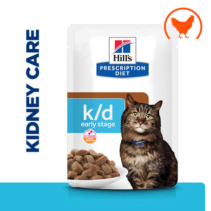 Hill's Prescription Diet k/d Early Stage Kidney Care Wet Cat Food - 12 x 85g Pouch