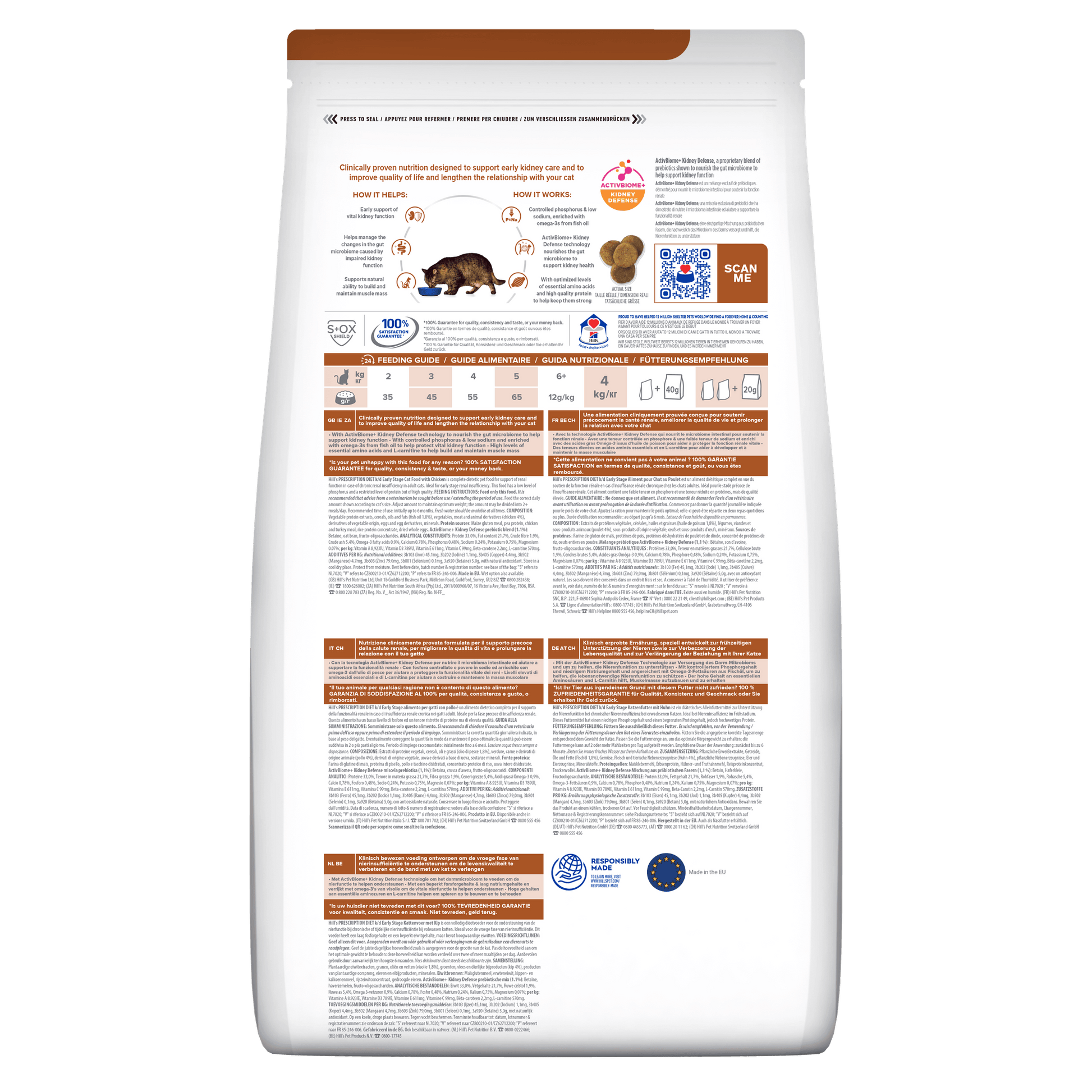 Hill's Prescription Diet k/d Early Stage Kidney Care Dry Cat Food - 3kg Bag