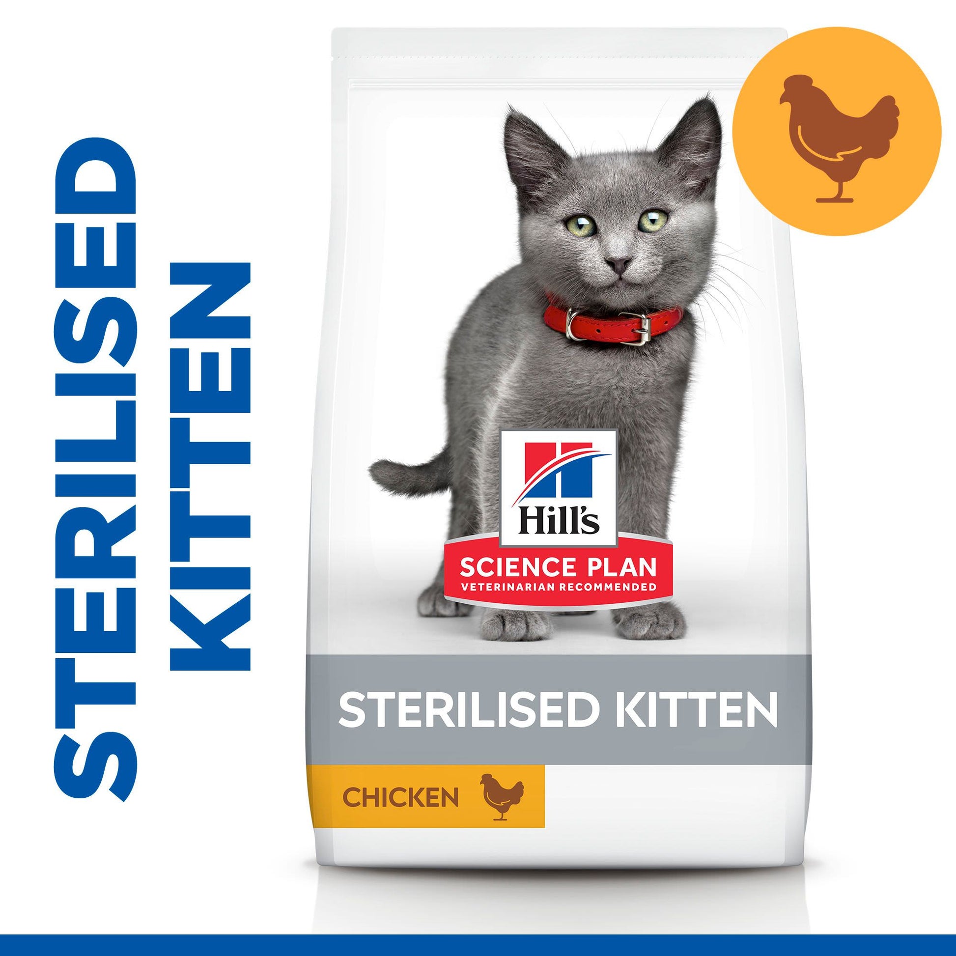 Hill's Science Plan Sterilised Kitten Dry Food with Chicken - 7kg Bag