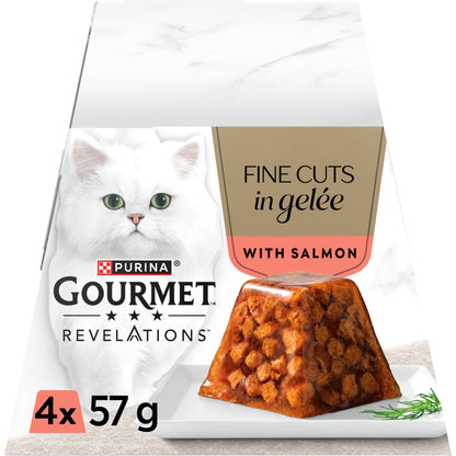 Gourmet Revelations Gelee Salmon in Jelly Wet Cat Food 4 x 57g - 24 tins